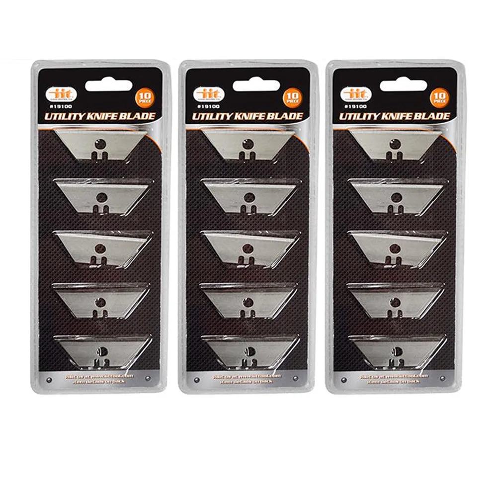 30 Pc Replacement Utility Knife Blades Steel Razor Refills Standard Box Cutter