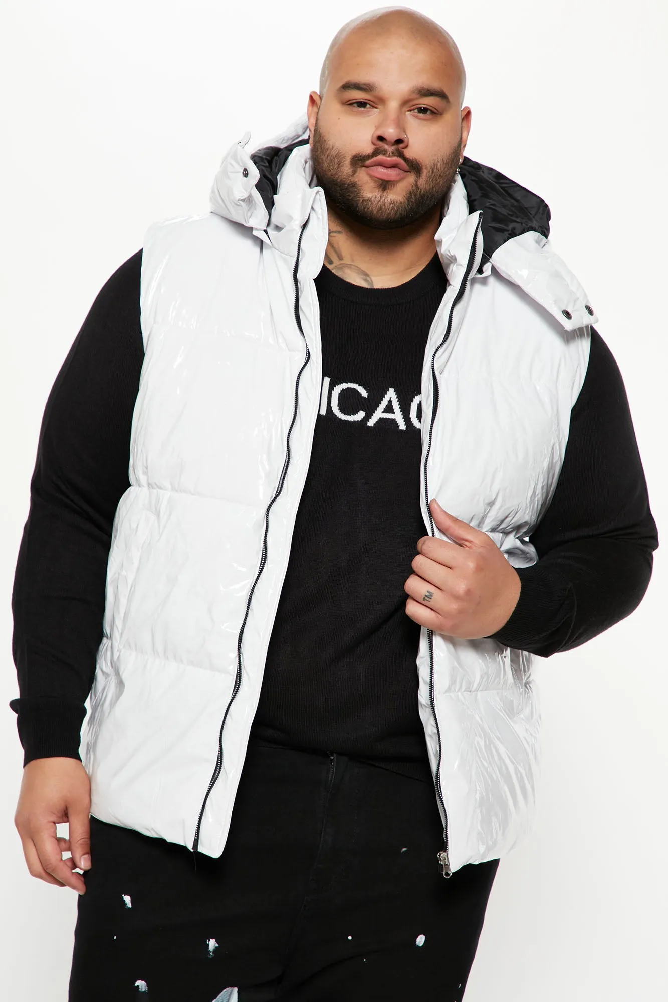 Almost There Hooded Puffer Vest - White