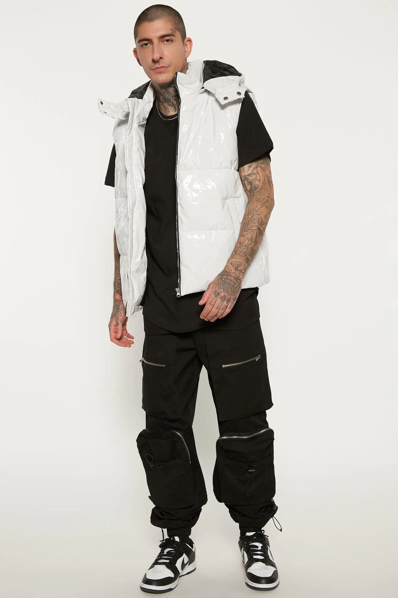 Almost There Hooded Puffer Vest - White