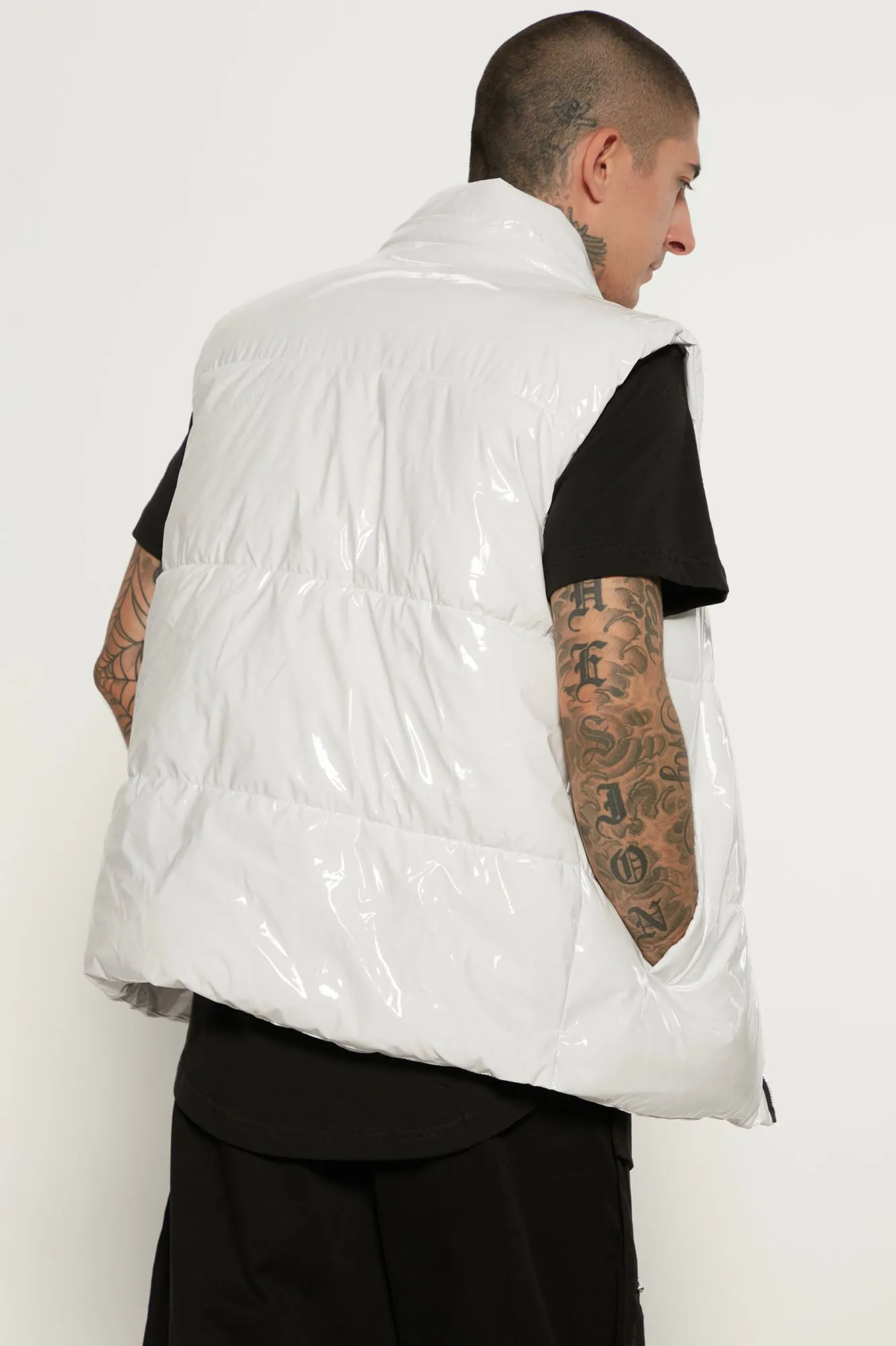 Almost There Hooded Puffer Vest - White