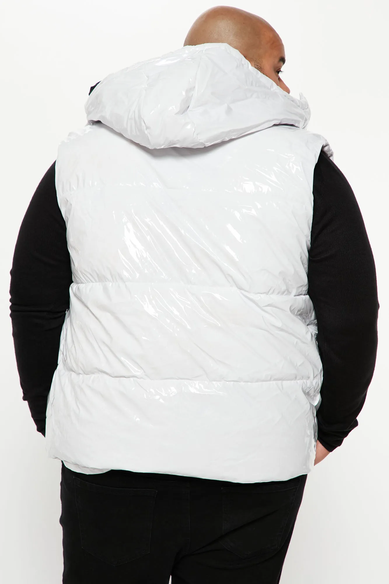 Almost There Hooded Puffer Vest - White