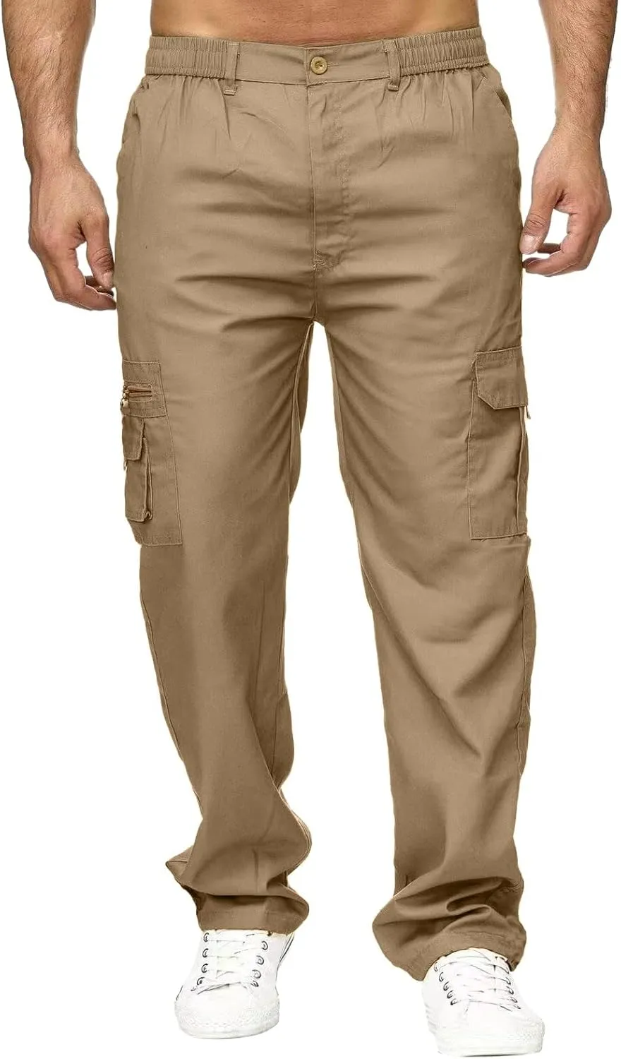 Big and Tall Cargo Pants for Men Sweatpants for Men Bottom Drawstring Baggy Joggers Men's Tactical Cargo Joggers Pant