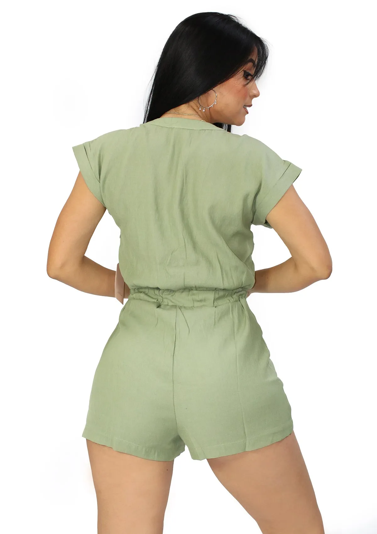 BL-BP-05808A Light Olive Romper de Mujer