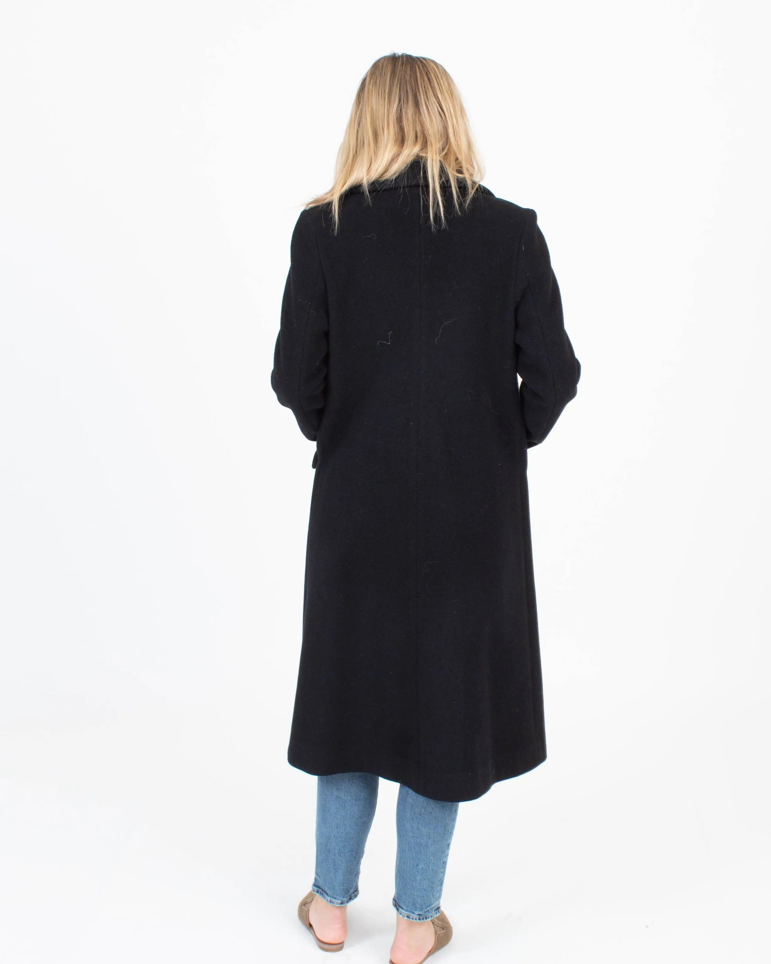 Black Wool Peacoat