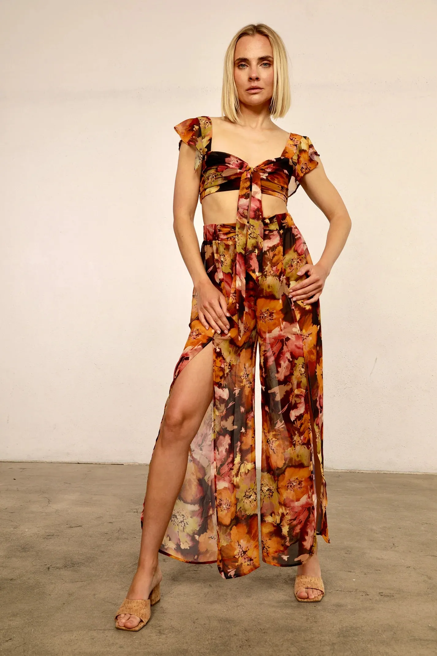 Chiffon Flutter Bra