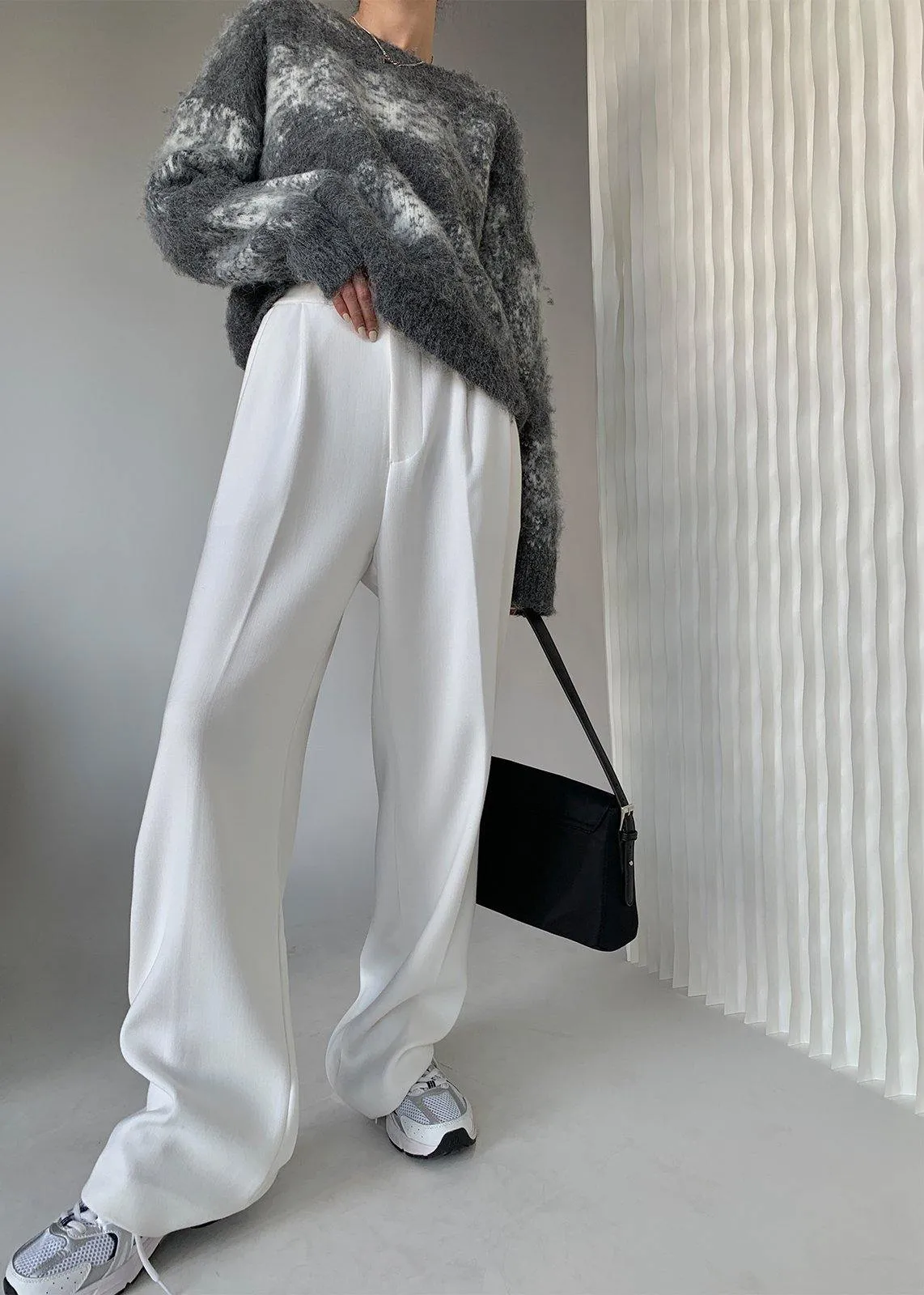 High-waisted Wide Straight Leg Pants