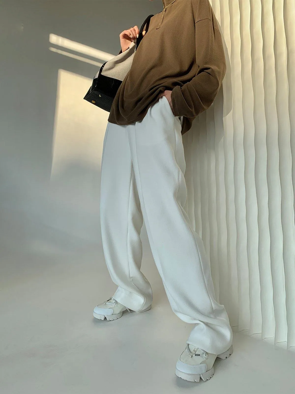High-waisted Wide Straight Leg Pants