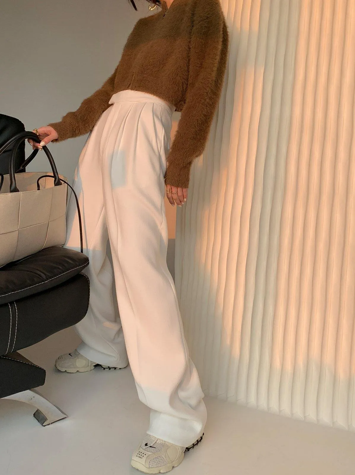 High-waisted Wide Straight Leg Pants