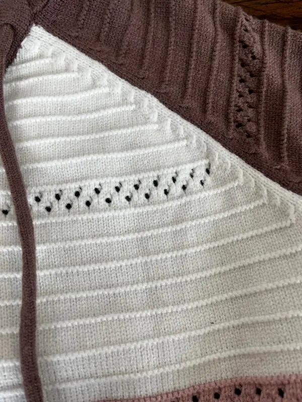 Hooded Sweater Neutral Stripes | Veveret