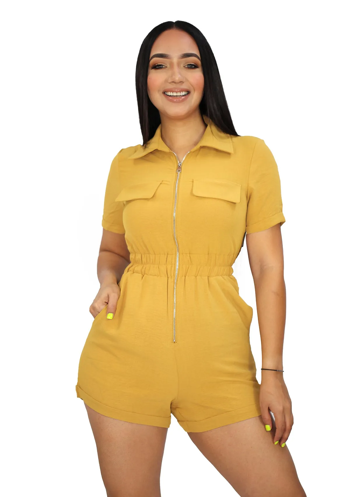 LPAIR1R Khaki Romper de Mujer