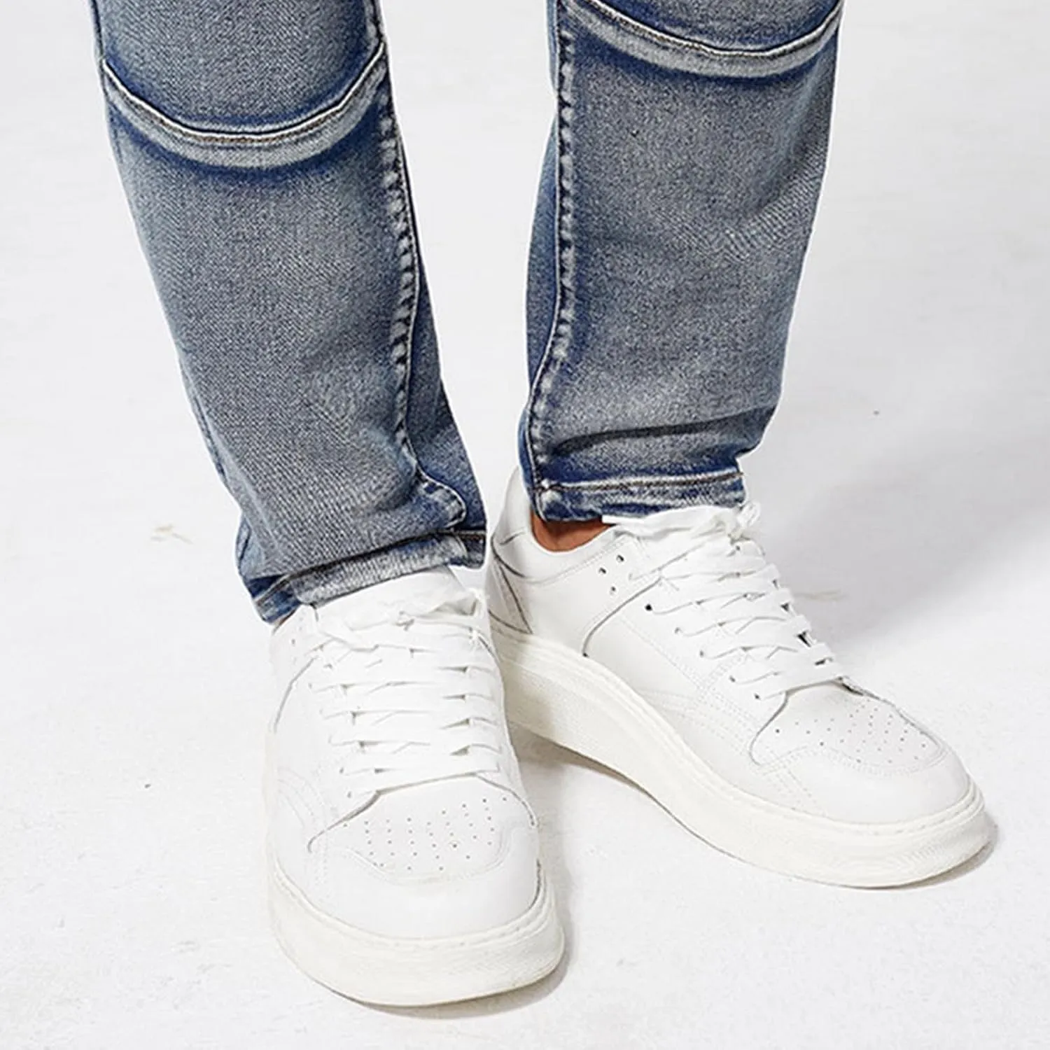 Men's Jeans Pants Fashion Y2k Pachwork Stretch Slim Fit Cargo Denim Trouser Button Zipper Closure Sweatpant