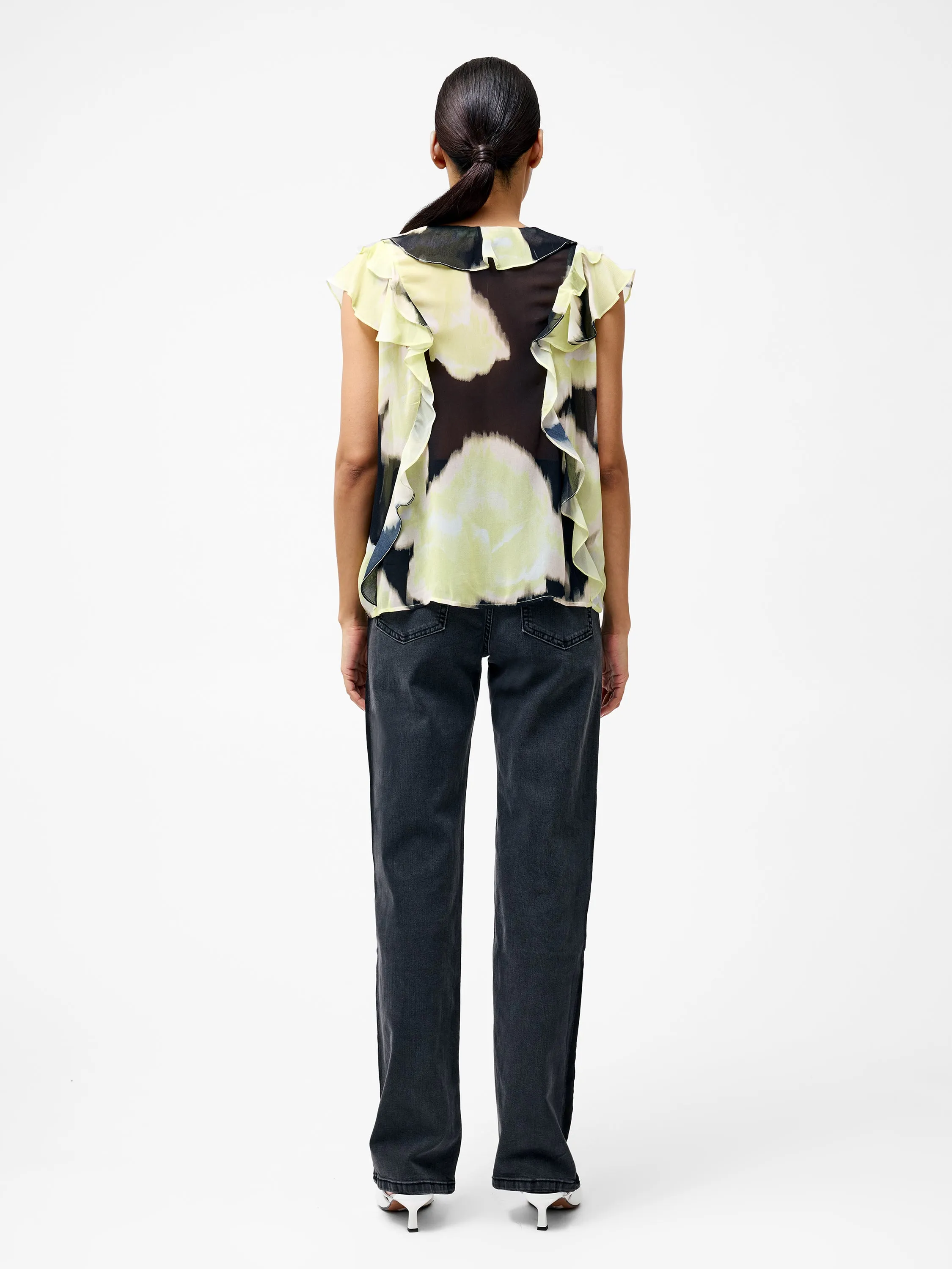 Natalie Eminia Chiffon Ruffle Top