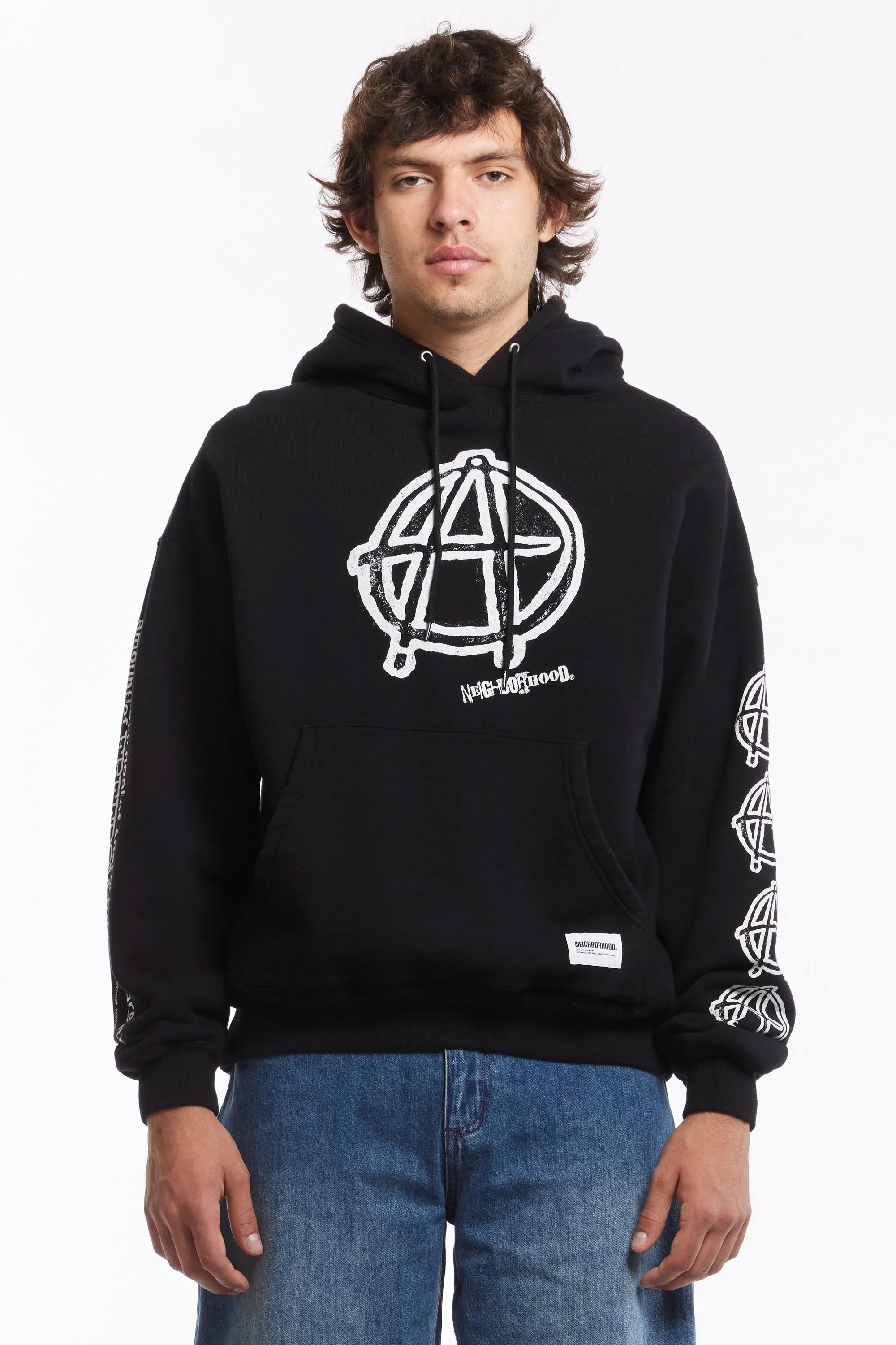 NH X ANARCHIC ADJUSTMENT . SWEAT HOODIE LS BLACK