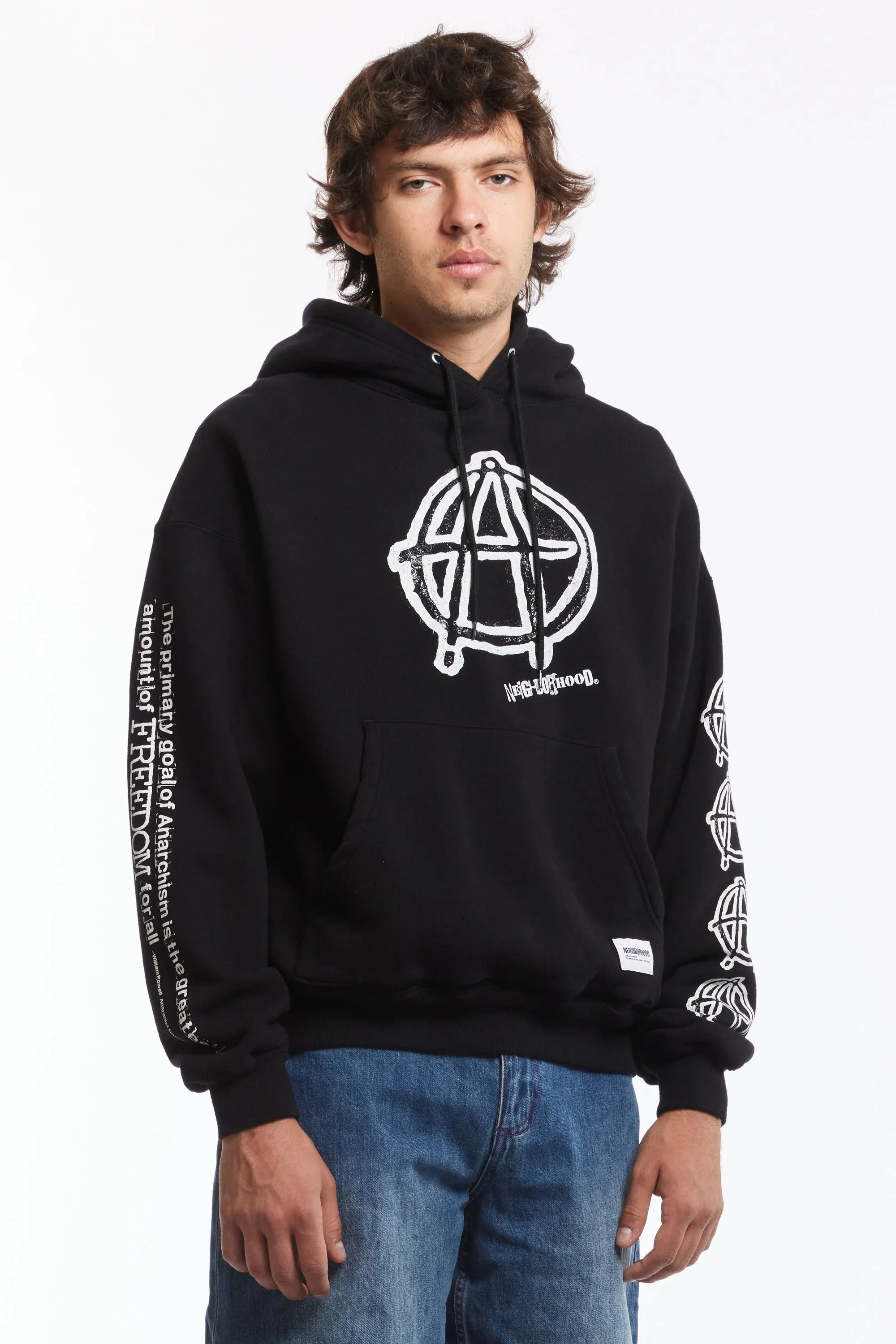 NH X ANARCHIC ADJUSTMENT . SWEAT HOODIE LS BLACK