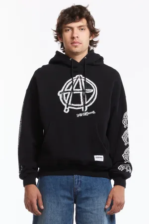 NH X ANARCHIC ADJUSTMENT . SWEAT HOODIE LS BLACK