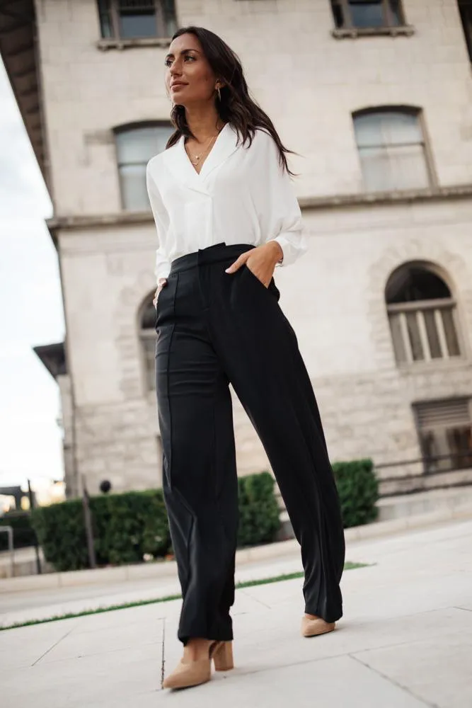 Rigby Wide Leg Trousers in Black
