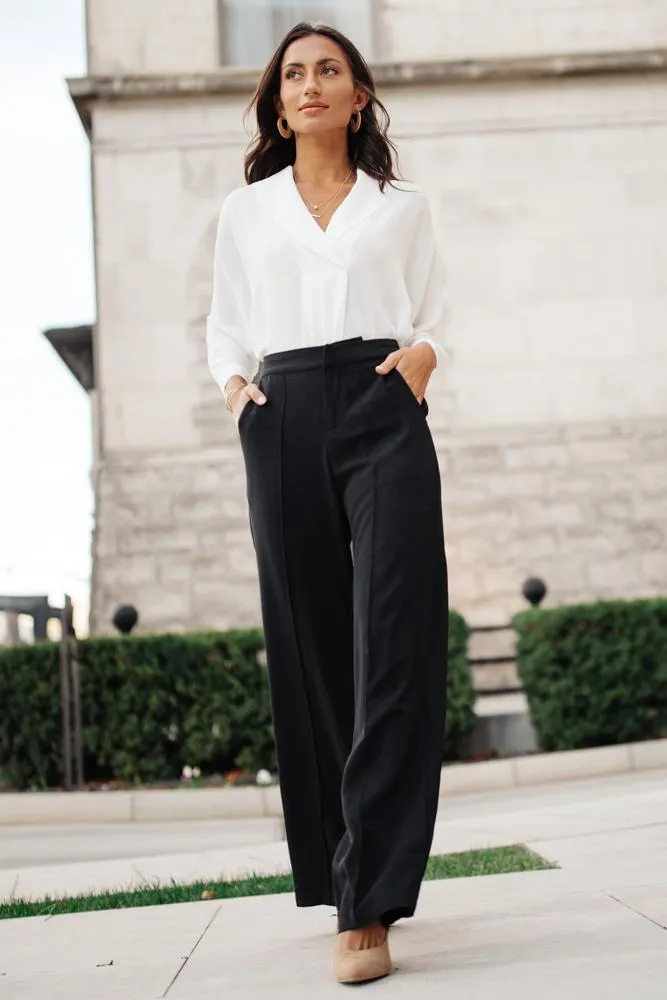 Rigby Wide Leg Trousers in Black