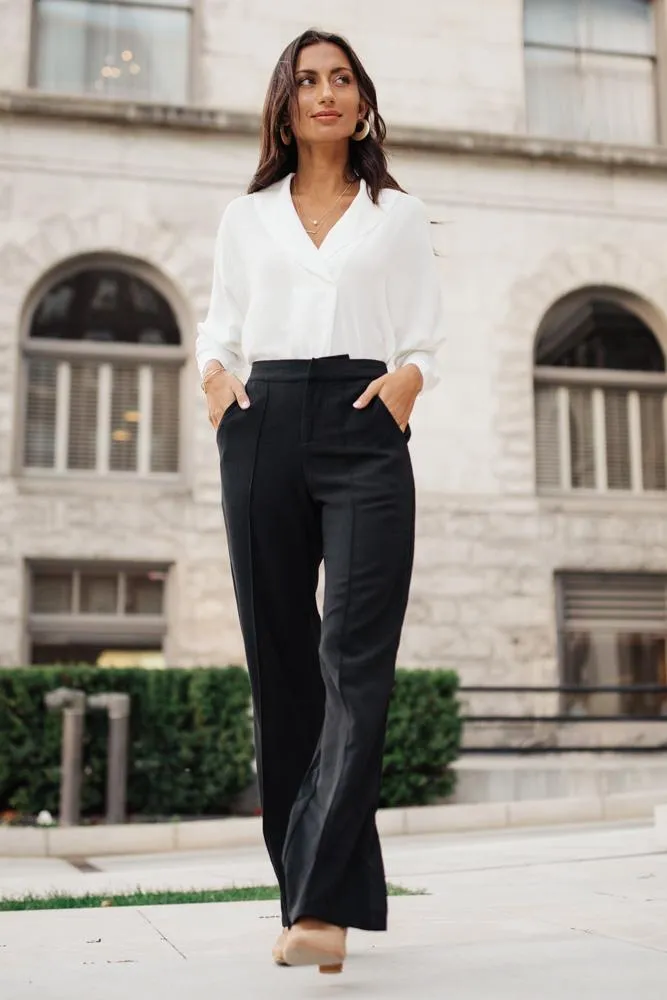 Rigby Wide Leg Trousers in Black