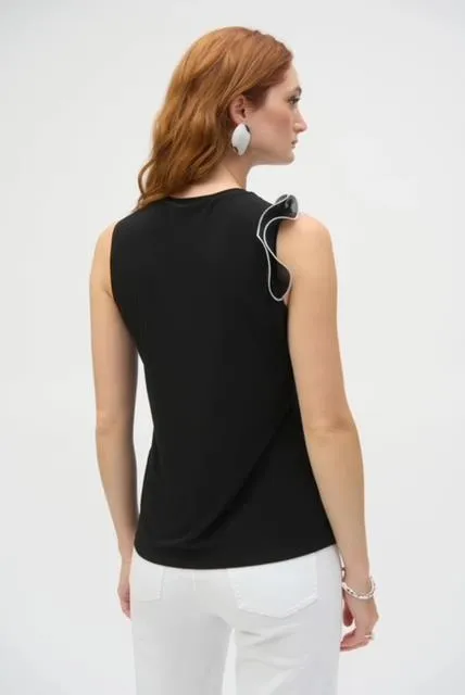 Silky Knit And Chiffon Top