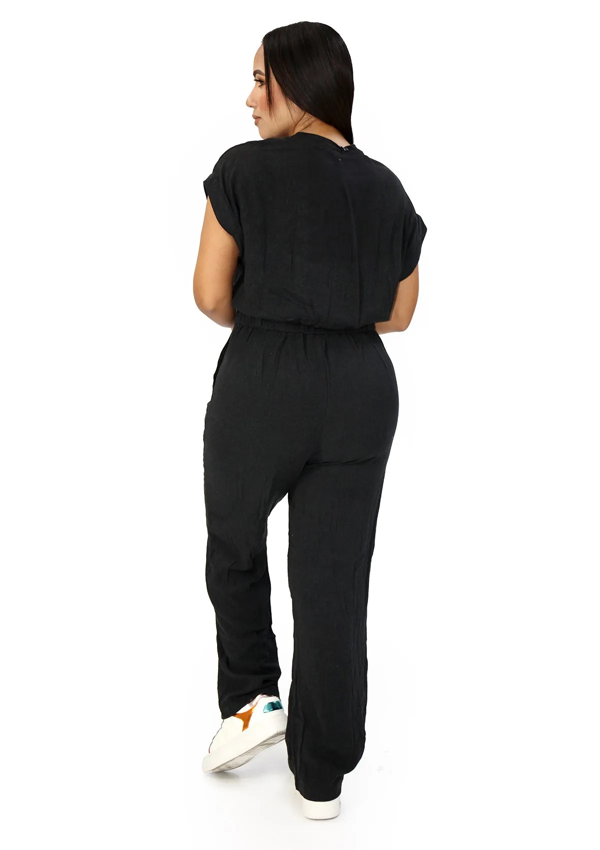 SM3715RN Black Jumpsuit de Mujer