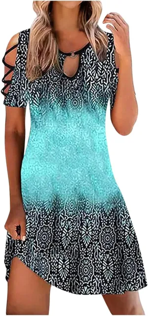 Summer Dresses for Women 2025 Beach Loose Casual A Line Midi Dress Vacation Wear Sleeveless Sundress with Pockets