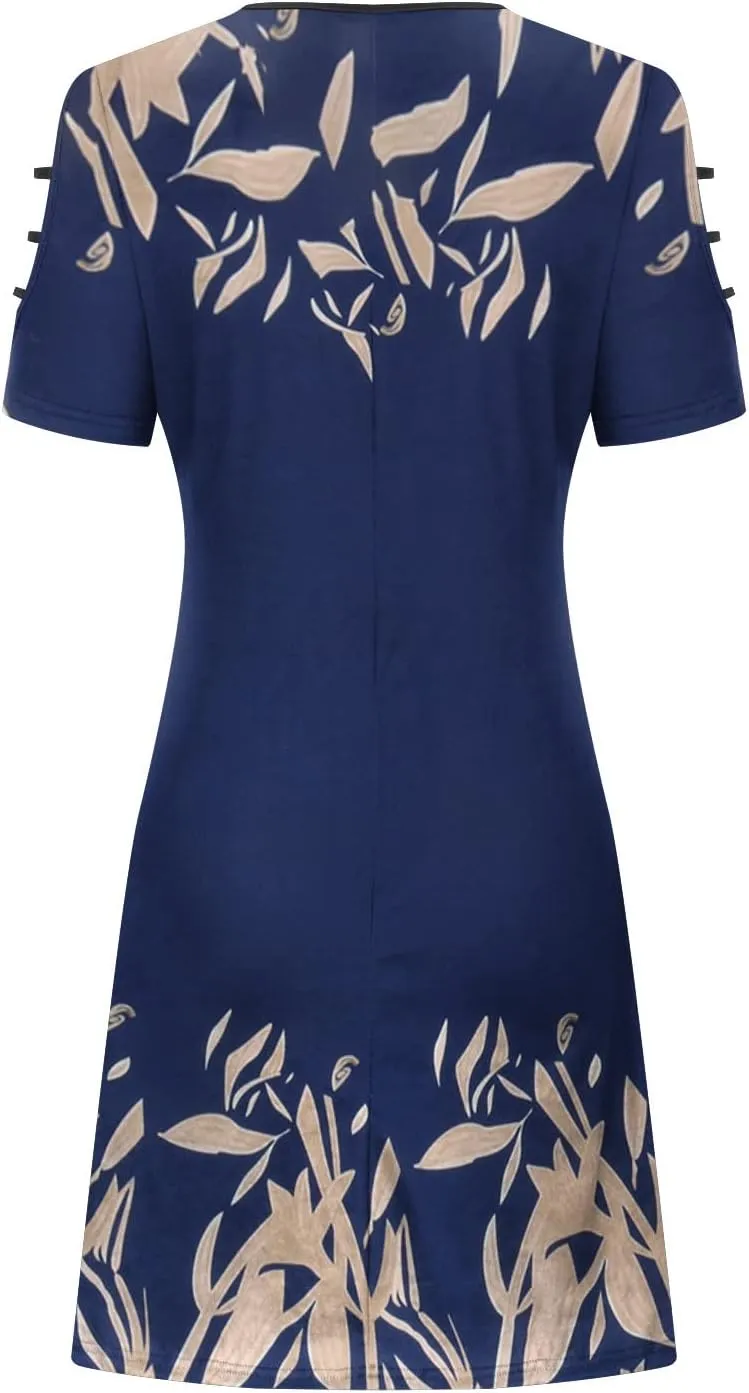 Summer Dresses for Women 2025 Beach Loose Casual A Line Midi Dress Vacation Wear Sleeveless Sundress with Pockets