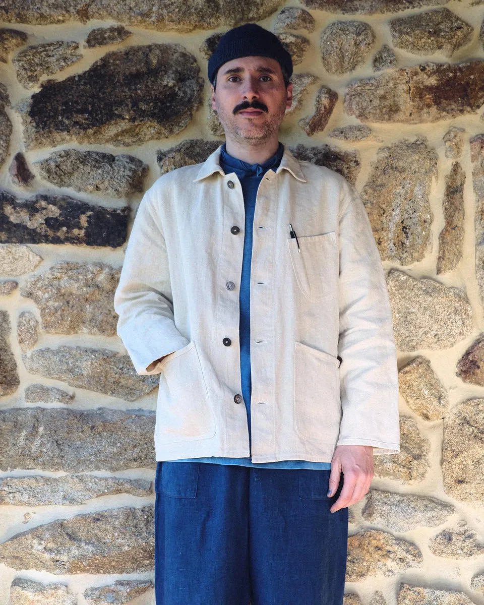 Un-Dyed Raw Hemp Work Jacket