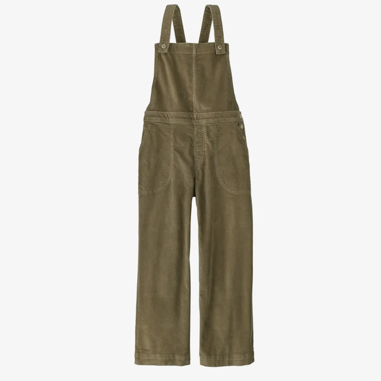 Women's Stand Up Cropped Corduroy Overalls