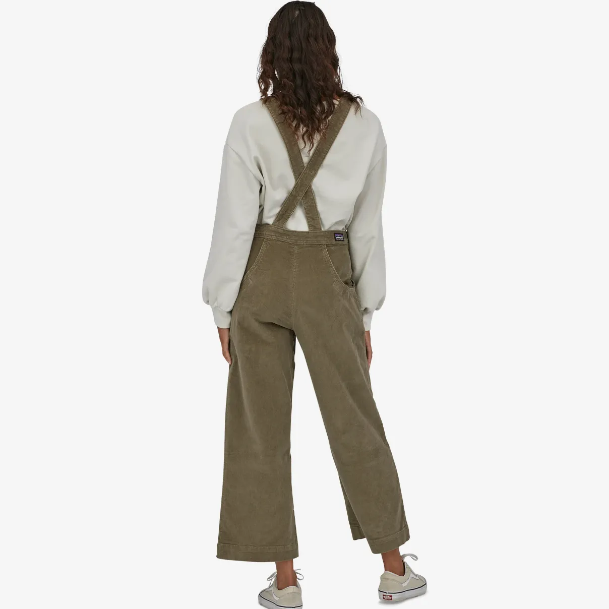 Women's Stand Up Cropped Corduroy Overalls