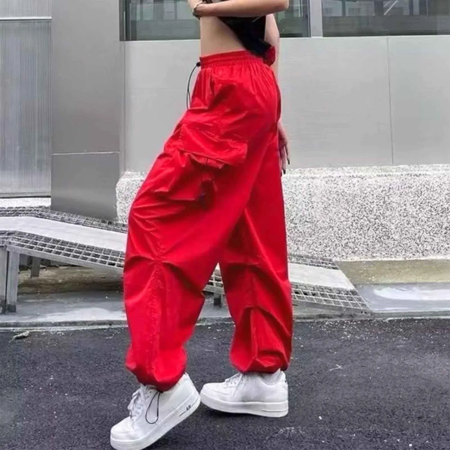 Women's Wide Leg Sweatpants Elastic High Waist Straight Leg Athletic 2025 Trendy Casual Baggy Trousers with Pockets
